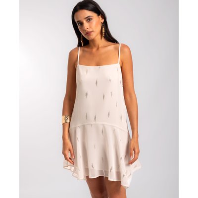 Robe courte en mousseline avec décolleté halter et taille empire THE-ARE