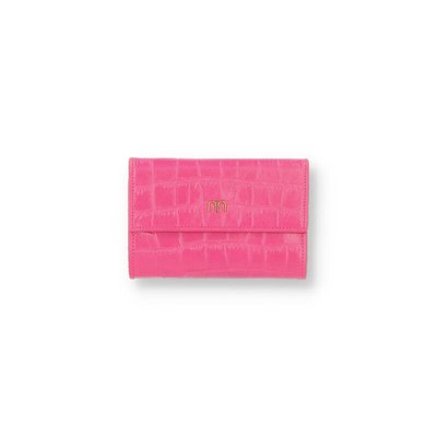 Portefeuille en cuir motif croco 3 volets LOTTI NAT & NIN