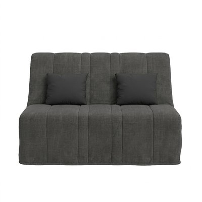 Banquette convertible NEA BZ, couchage 140x190, avec 2 coussins OFFERTS, Aba anthracite RELAXIMA