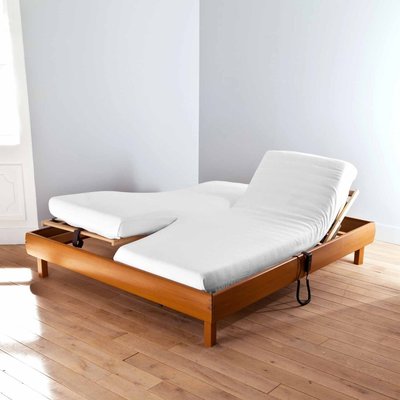 Drap housse double sommier articulé - UNI PERCALE DE COTON TRADITION DES VOSGES