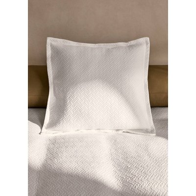 Housse de coussin en coton jacquard géométrique 50x50 cm MANGO HOME
