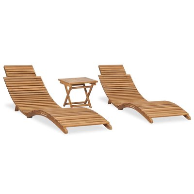 Ensemble transats et table en teck HOME MAISON