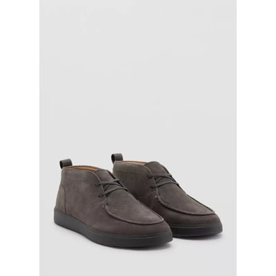 Bottines baskets cuir suédé MANGO MAN