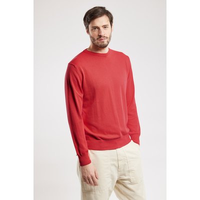 Pull col rond uni en coton CARANTEC ARMOR-LUX