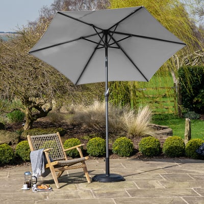 Seville Round Aluminium Garden Parasol 2.5m SO'HOME