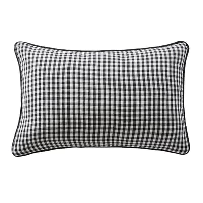Coussin dehoussable en gaze de coton Vickie vichy EDEN