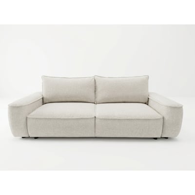 Canapé droit convertible 3 places en tissu chenille, HONORE BOBOCHIC