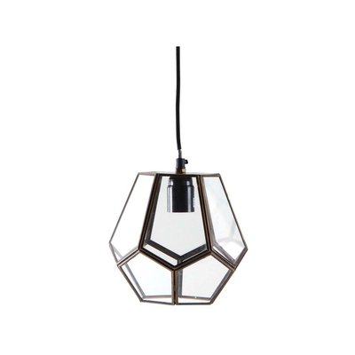 Lampe suspension laiton et verre AUBRY GASPARD
