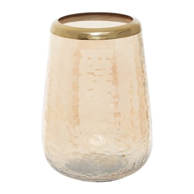 Dimpled Glass Gold Effect Tumbler SO'HOME