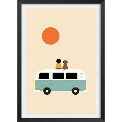 Affiche enfant sur le van HEXOA