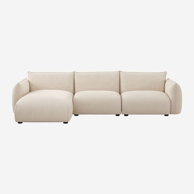 Canapé d'angle gauche en tissu CELESTE HABITAT