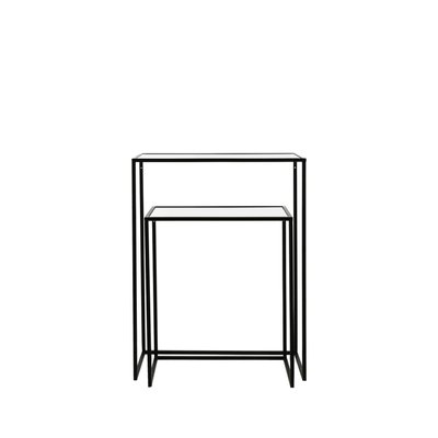 Lot de 2 consoles en verre et métal- ESZENTIAL POMAX