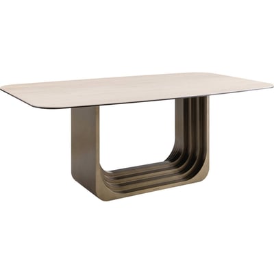 Table à manger en céramique pied sculptural RECOLLECTION