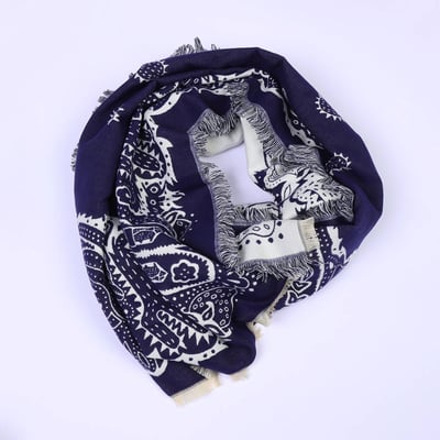 ECHARPE FEMME ACCESSOIRE FANTA BLEU MARINE MISE AU GREEN