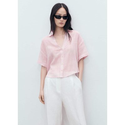 Chemise semi-transparente rayures MANGO