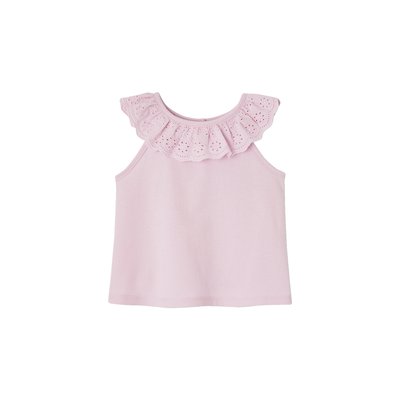 T-shirt sans manches à volant en broderie anglaise VERTBAUDET