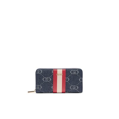 Portefeuille zippé tout autour jacquard LIU JO