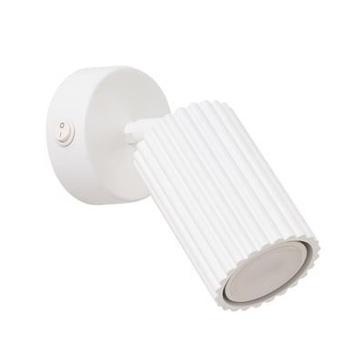 Applique Aluminium Blanc GU10 1 Karbon Switch EDEN