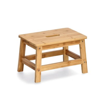 Petit tabouret marche pied bois bambou ZELLER PRESENT