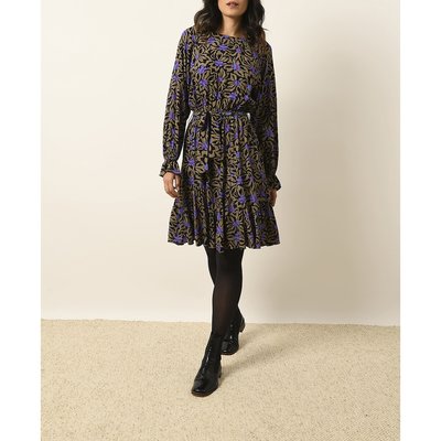 Bedrucktes Kleid mit langen Ärmeln PUJOL EKYOG