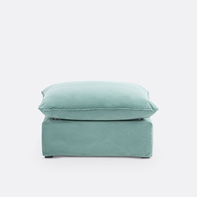 Pouf, déhoussable, en velours, ODNA LA REDOUTE INTERIEURS
