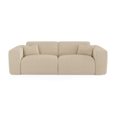 Canapé convertible express 160cm 4 places en velours côtelé MYRA SIA HOME