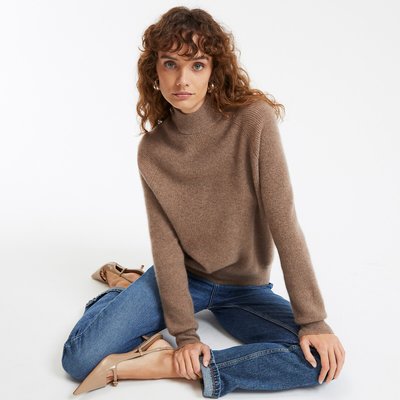 Pull en cachemire col montant en fine maille LA REDOUTE COLLECTIONS