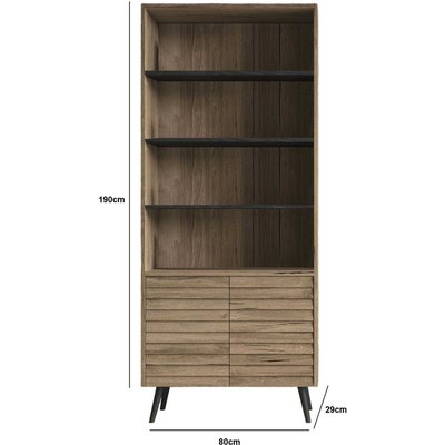 Buffet 2 portes et étagères en aggloméré Sunny HANAH HOME