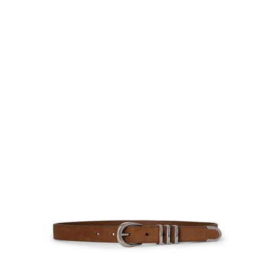Ceinture en cuir de vachette, à passants en métal LAUREN RALPH LAUREN