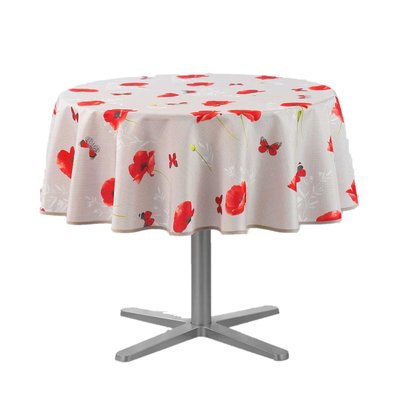 Nappe ronde Doux coquelicots DOUCEUR D'INTÉRIEUR