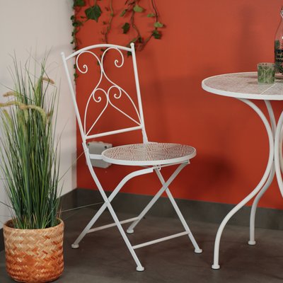 Chaise de jardin en fer mosaïque vintage (lot de 2) GRENADE PIER IMPORT