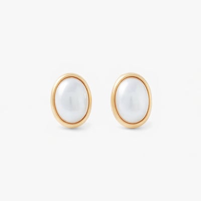 Boucles d'oreilles clips - perles ovales BALABOOSTE