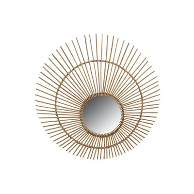Maxi miroir Paon en rotin AUBRY GASPARD