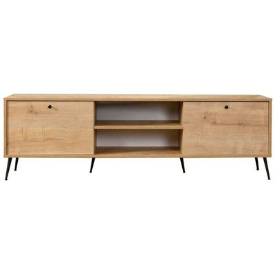 Meuble TV en aggloméré Calvin 180 x 41 x 55 cm - chêne HANAH HOME