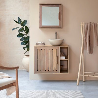 Meuble de salle de bain en acacia massif 80 cm LILA TIKAMOON