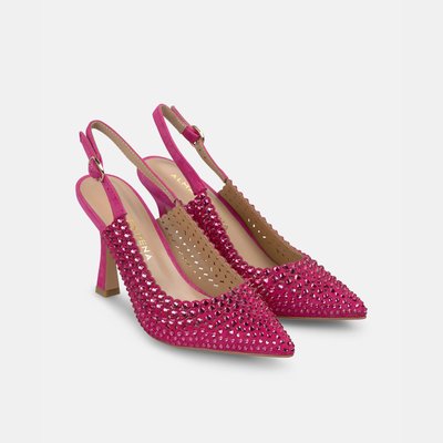 Escarpins à talons aiguilles en strass avec boucle ALMA EN PENA