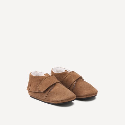 Chaussons en cuir à franges LA REDOUTE COLLECTIONS