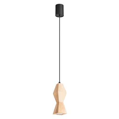 Suspension Bois Naturel GU10 1 Kubbe EDEN
