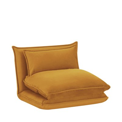 Chauffeuse convertible 1 place en velours - Nala DRAWER