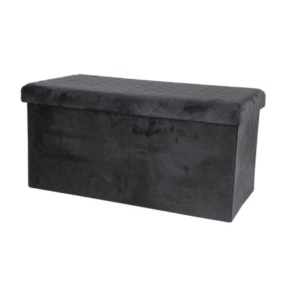 Banc de rangement pliable Kube en velours TOILINUX
