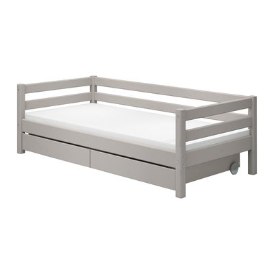 Lit simple 2 tiroirs pin massif FLEXA