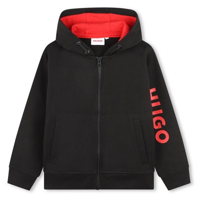 Cardigan à capuche en molleton HUGO KIDSWEAR