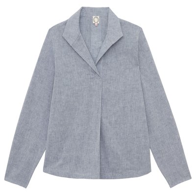 Top Noa en lin mélangé bleu denim INES DE LA FRESSANGE PARIS