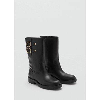 Bottines cuir boucles MANGO