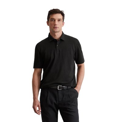 Polo en jersey régulier en mélange de lin de haute qualité MARC O'POLO