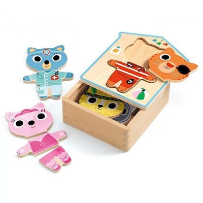 Puzzles bois - Dressup-mix DJECO