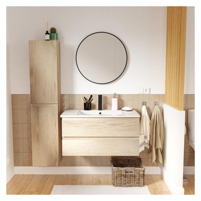 Meuble simple+robinet+miroir+colonne SORRENTO MOB IN