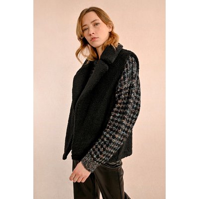 Gilet fausse fourrure femme noir La Redoute