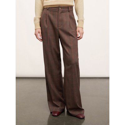 Pantalon large en tissu teint FIL à carreaux MOTIVI