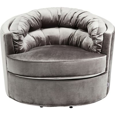 Fauteuil pivotant en velours, MUSIC HALL KARE DESIGN